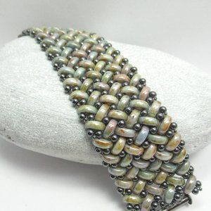 Czech Glass Bead and Hematite bracelet